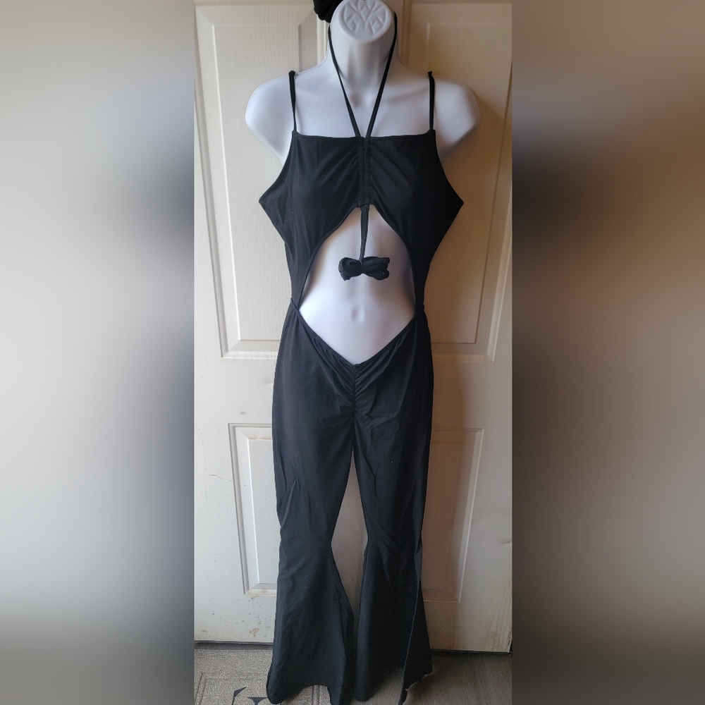 Darker Wavs Reverb Bell Bottom Jumpsuit Size Large NWT